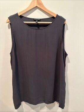 Eileen Fisher Dark Gray Sleeveless Shell Top